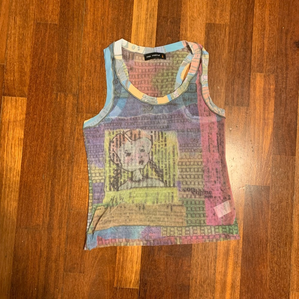 Cop. Copine mesh tank top